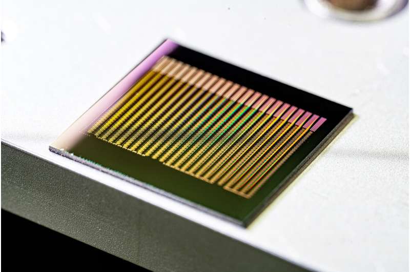 Adaptive optical neural network connects thousands of artificial neurons