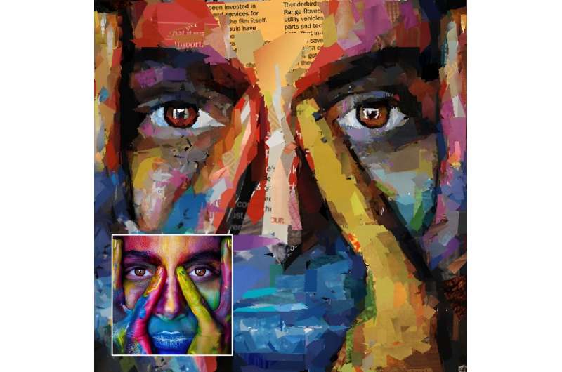 Creating artistic collages using reinforcement learning