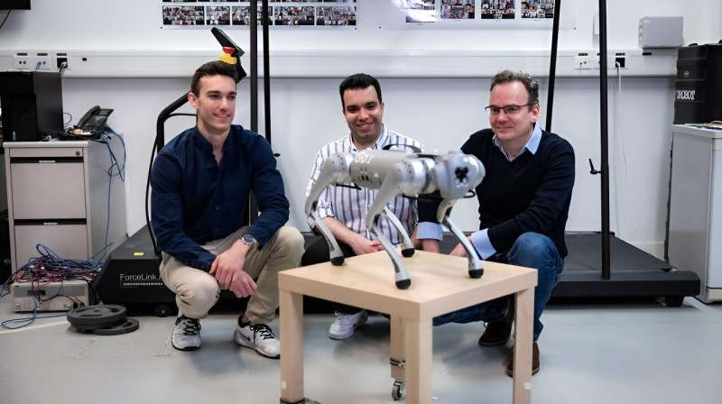 Trotting robots reveal emergence of animal gait transitions