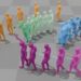 Data-driven model generates natural human motions for virtual avatars